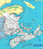 Map of Atlantic Canada, a good example of the level of technical illustration we provide.